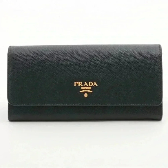 AUTHENTIC Prada Saffiano Metal Continental Flap Wallet multi color inside - Picture 6 of 16